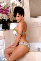 Lisa Ann masturbándose mientras se da un baño, foto 2